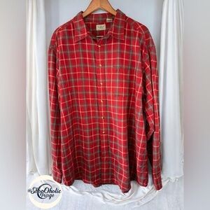 L.L. Bean Flannel Shirt XXL Button Up Long Sleeve plaid long sleeve warm